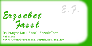 erzsebet fassl business card